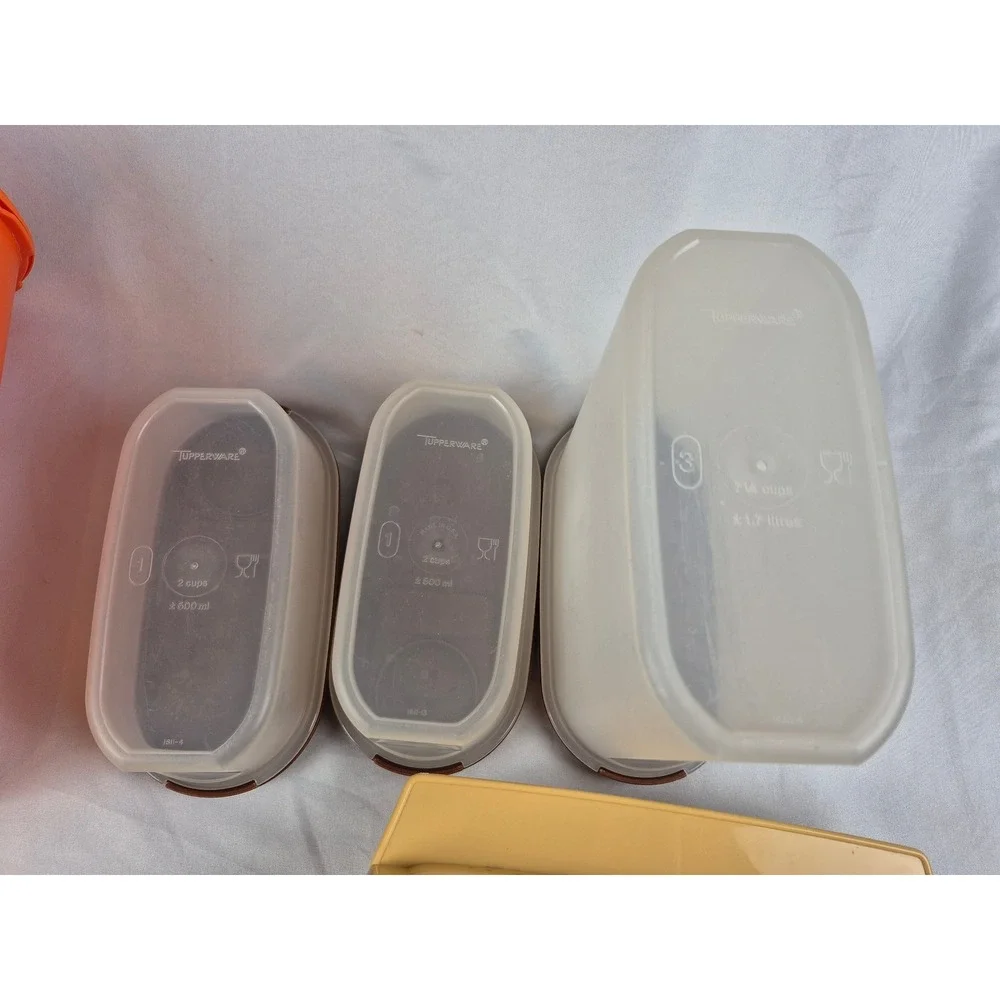 Tupperware Vintage Kitchen Storage Lot Modular Mates Canisters Deviled Egg 9 Pc